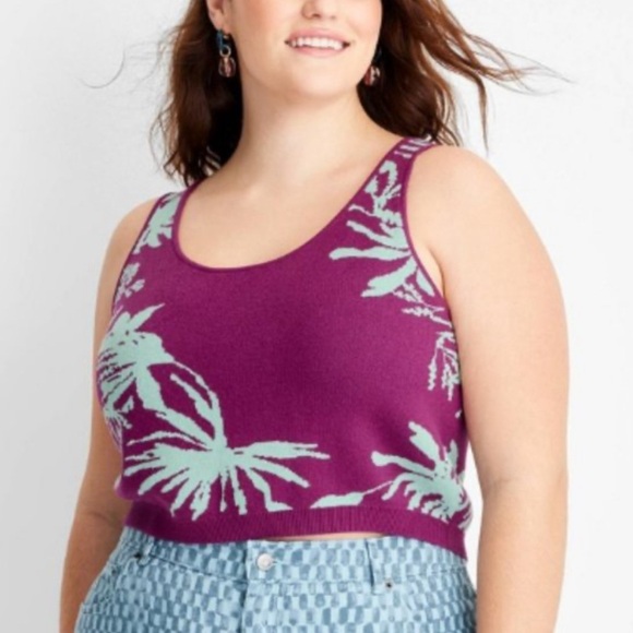 Target Collective Gabriella Karefa-Johnson Crop Tank Top Plum Blue Size 3X - Picture 1 of 4